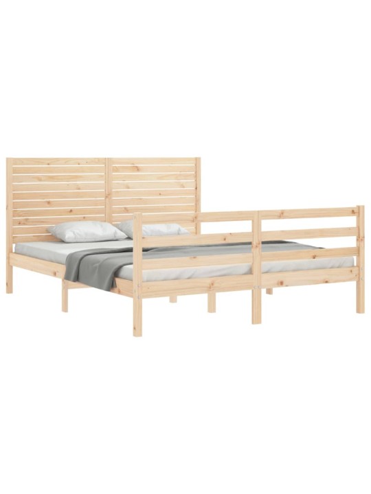 Rám postele s čelem King Size masivní dřevo