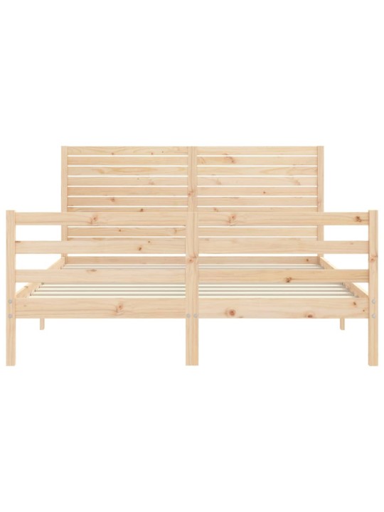 Rám postele s čelem King Size masivní dřevo