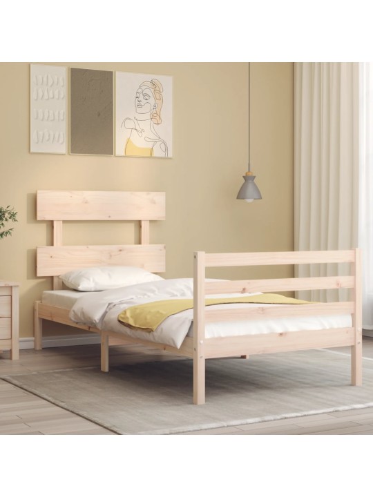 Rám postele s čelem Small Single masivní dřevo