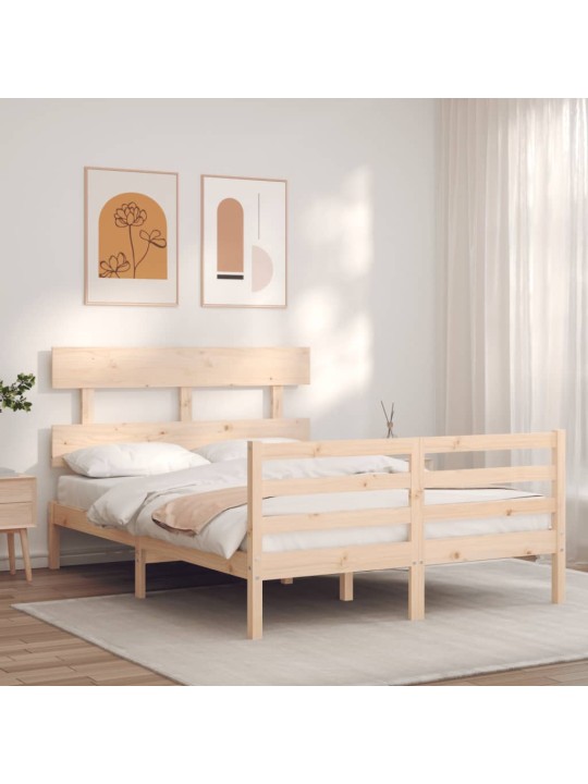 Rám postele s čelem Small Double masivní dřevo