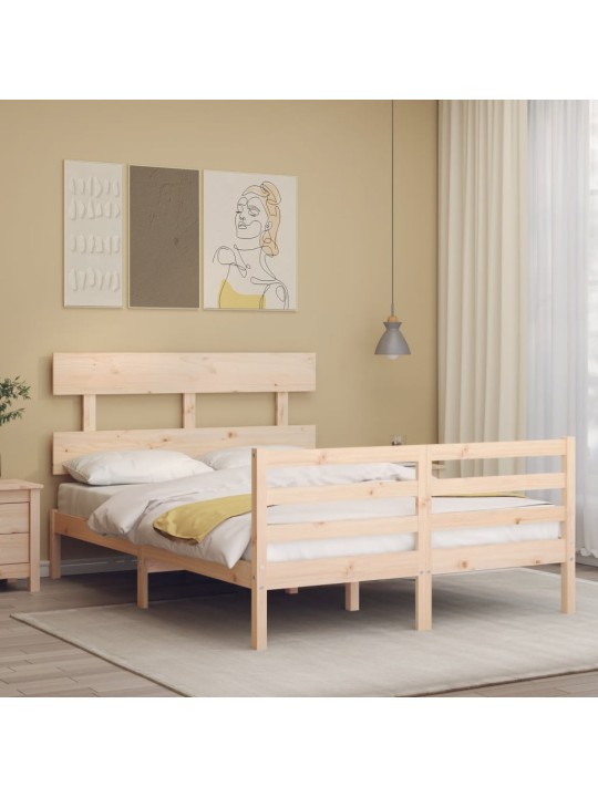 Rám postele s čelem Small Double masivní dřevo