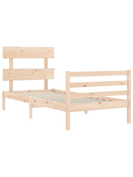 Rám postele s čelem 90 x 200 cm masivní dřevo