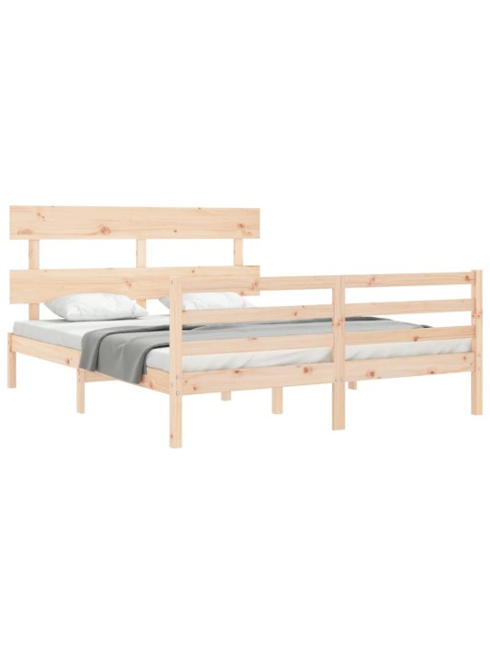 Rám postele s čelem King Size masivní dřevo