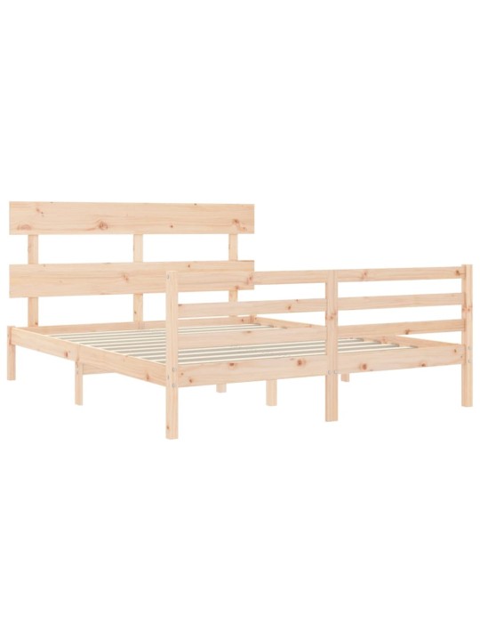 Rám postele s čelem King Size masivní dřevo