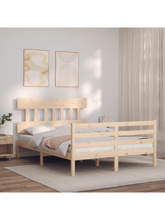 Rám postele s čelem Small Double masivní dřevo