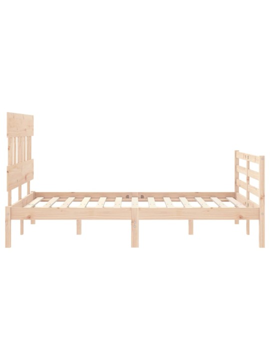 Rám postele s čelem 120 x 200 cm masivní dřevo