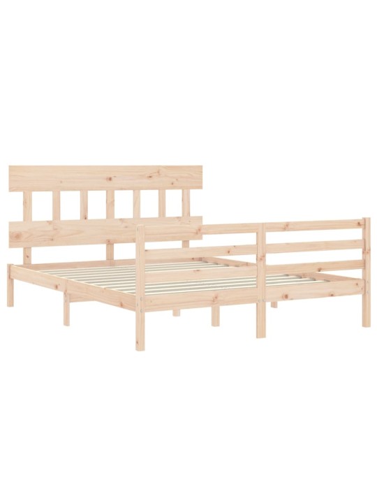 Rám postele s čelem King Size masivní dřevo