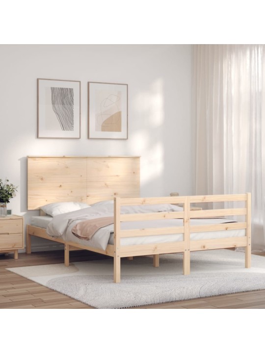 Rám postele s čelem Small Double masivní dřevo