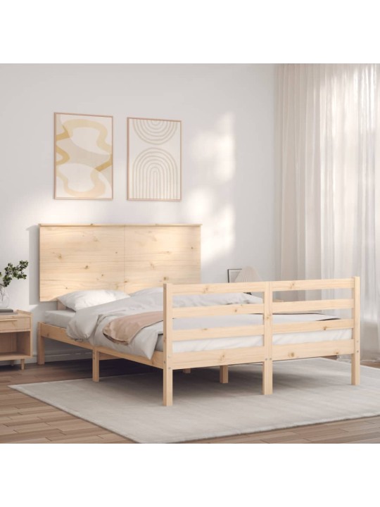 Rám postele s čelem Small Double masivní dřevo