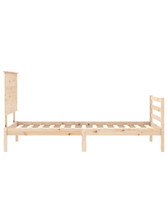 Rám postele s čelem 100 x 200 cm masivní dřevo