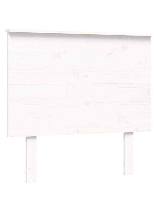 Rám postele s čelem bílý 100 x 200 cm masivní dřevo