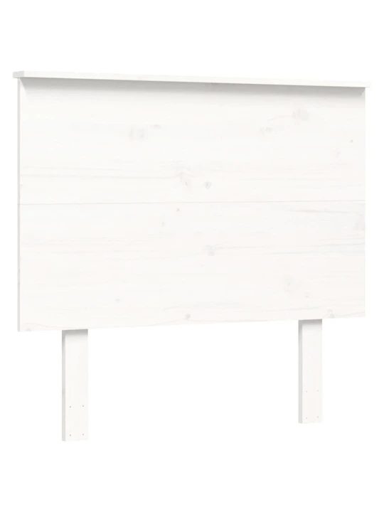 Rám postele s čelem bílý 100 x 200 cm masivní dřevo
