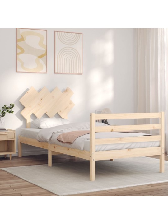 Rám postele s čelem 90 x 200 cm masivní dřevo