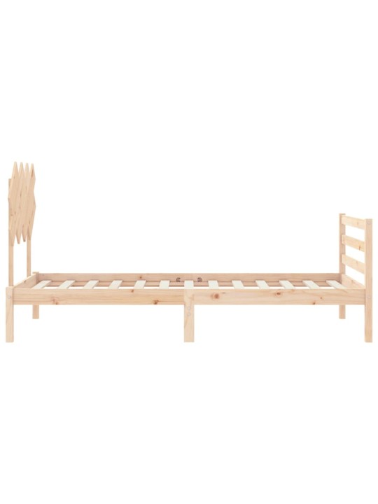 Rám postele s čelem 90 x 200 cm masivní dřevo
