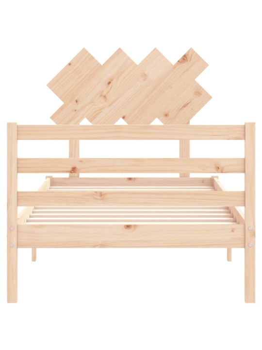 Rám postele s čelem 100 x 200 cm masivní dřevo