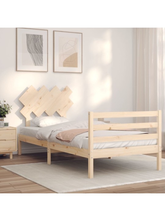 Rám postele s čelem 100 x 200 cm masivní dřevo