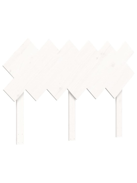 Rám postele s čelem bílý 120 x 200 cm masivní dřevo