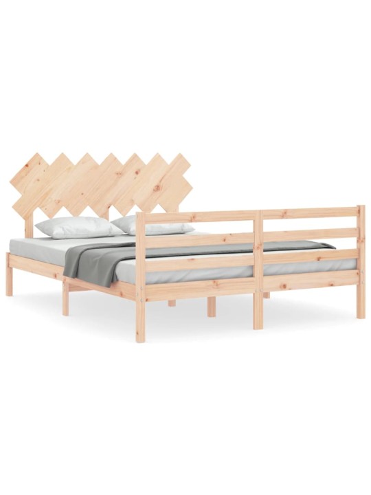Rám postele s čelem King Size masivní dřevo