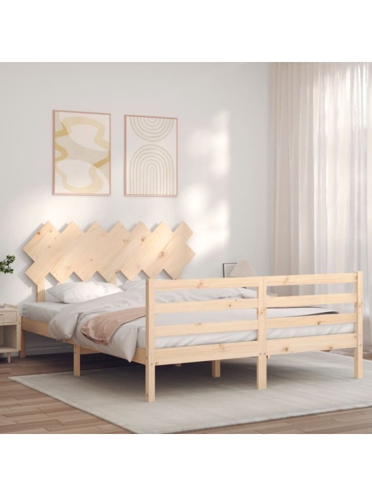Rám postele s čelem King Size masivní dřevo