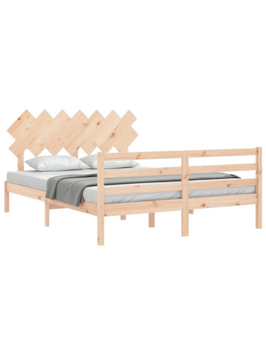 Rám postele s čelem King Size masivní dřevo