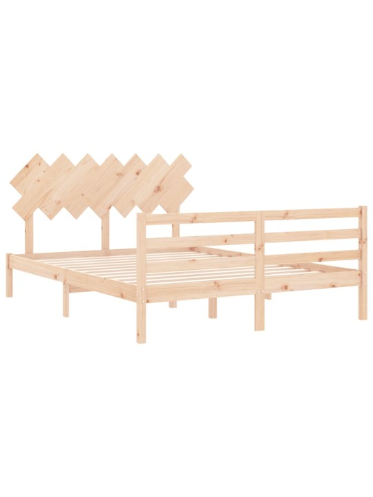 Rám postele s čelem King Size masivní dřevo