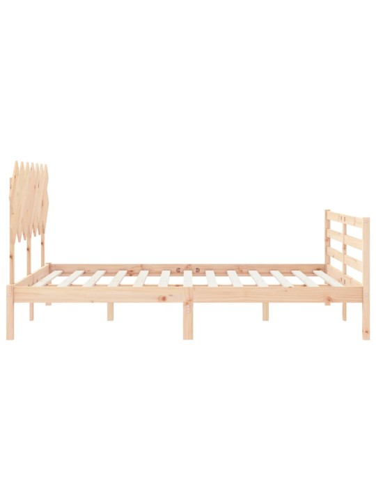 Rám postele s čelem King Size masivní dřevo
