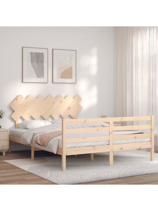 Rám postele s čelem King Size masivní dřevo
