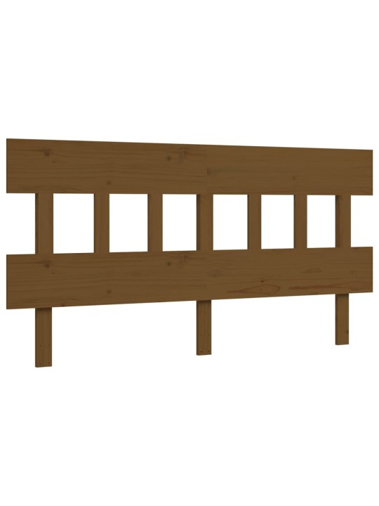 Postel s čelem pro seniory medově hnědý King Size masivní dřevo