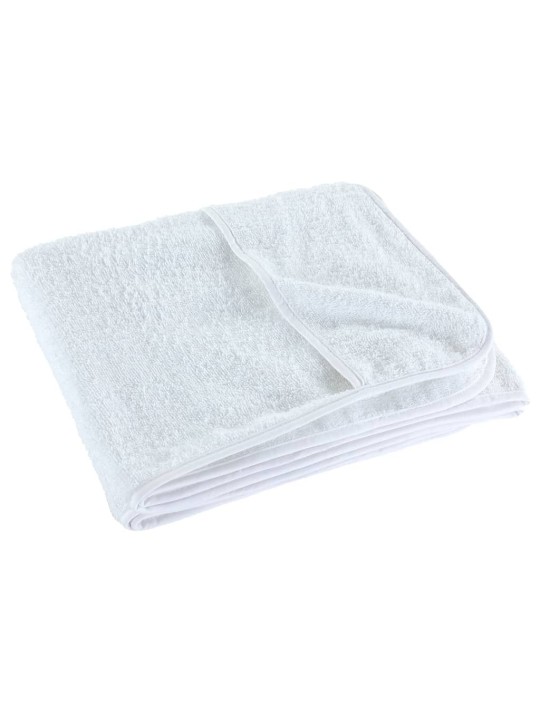 Plážové osušky 4 ks bílé 60 x 135 cm textil 400 GSM