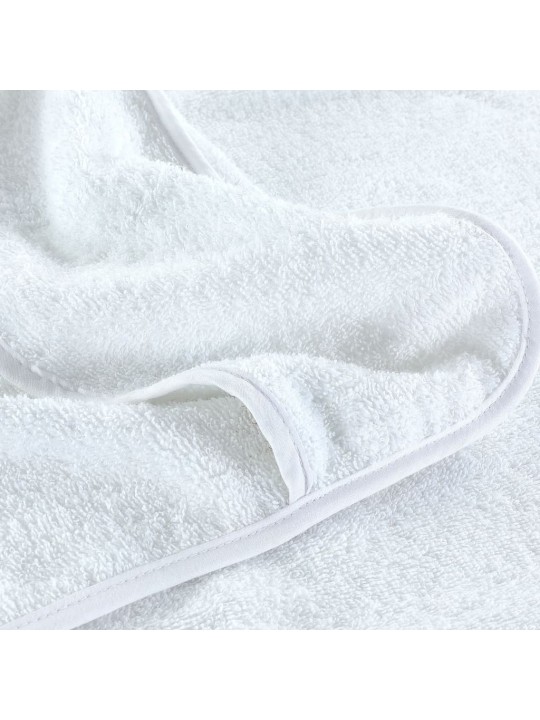 Plážové osušky 4 ks bílé 60 x 135 cm textil 400 GSM