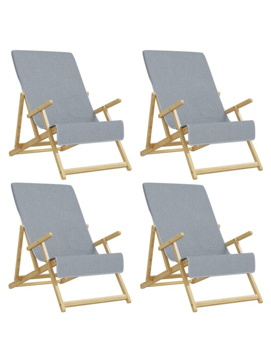 Plážové osušky 4 ks šedé 60 x 135 cm textil 400 GSM