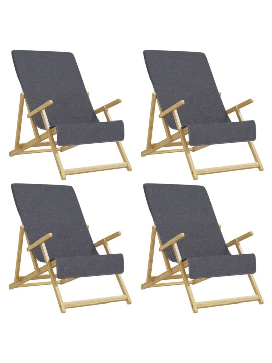 Plážové osušky 4 ks antracitové 60 x 135 cm textil 400 GSM