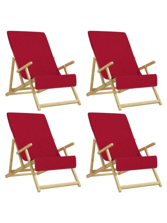 Plážové osušky 4 ks vínové 60 x 135 cm textil 400 GSM