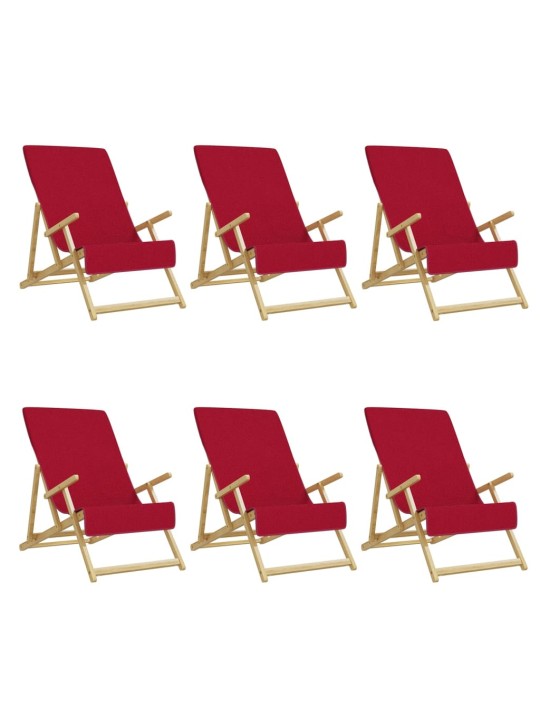Plážové osušky 6 ks vínové 60 x 135 cm textil 400 GSM