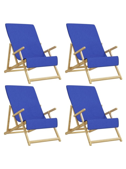 Plážové osušky 4 ks královsky modré 60 x 135 cm textil 400 GSM