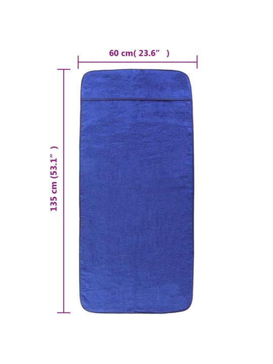 Plážové osušky 6 ks královsky modré 60 x 135 cm textil 400 GSM