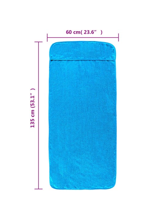 Plážové osušky 6 ks tyrkysové 60 x 135 cm textil 400 GSM