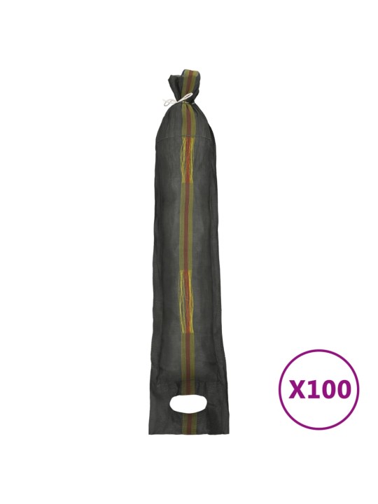 Pytle na písek 100 ks tmavě zelené 103 x 25 cm HDPE