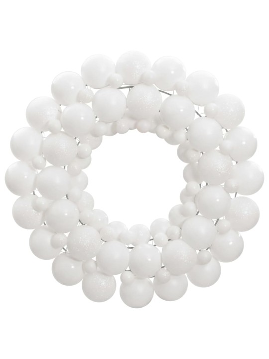 Vánoční věnec bílý 45 cm polystyren