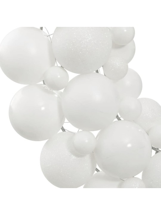 Vánoční věnec bílý 45 cm polystyren