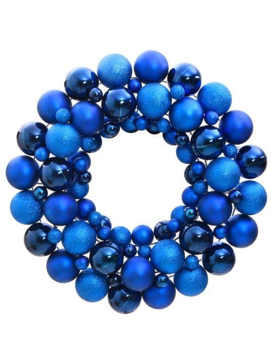 Vánoční věnec modrý 45 cm polystyren