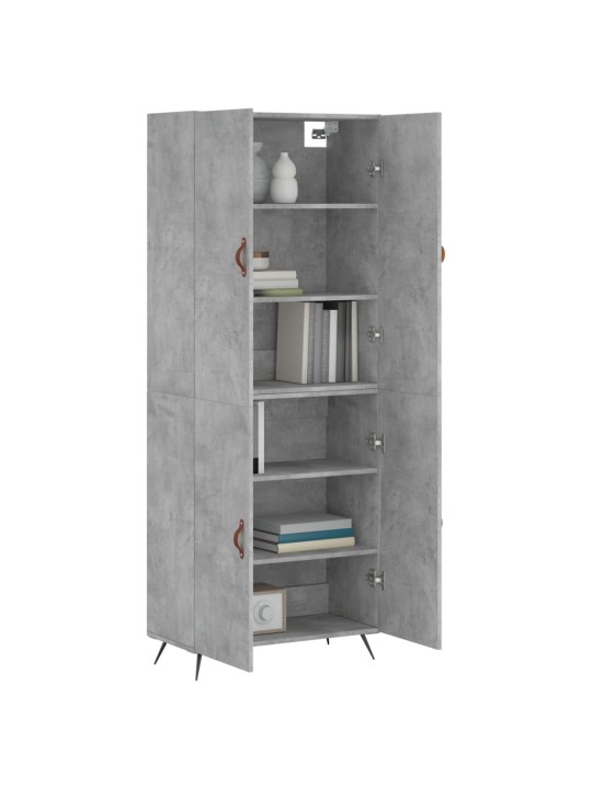 Skříň highboard betonově šedá 69,5x34x180 cm kompozitní dřevo