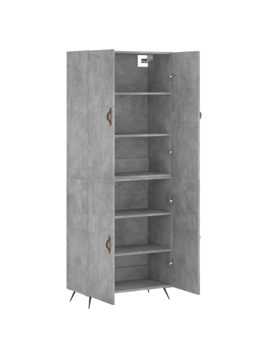 Skříň highboard betonově šedá 69,5x34x180 cm kompozitní dřevo