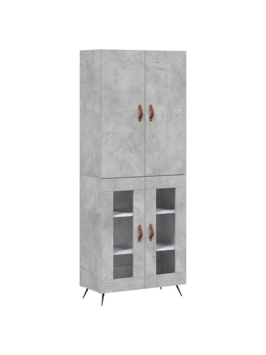 Skříň highboard betonově šedá 69,5x34x180 cm kompozitní dřevo