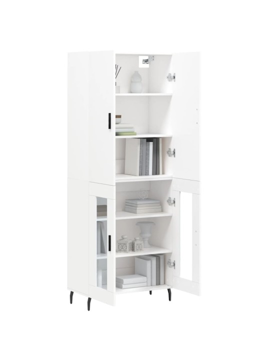 Skříň highboard bílá 69,5 x 34 x 180 cm kompozitní dřevo