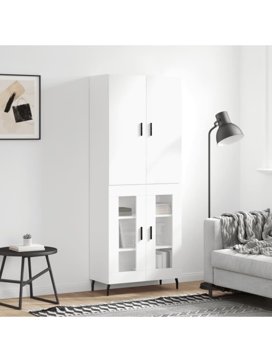 Skříň highboard bílá 69,5 x 34 x 180 cm kompozitní dřevo