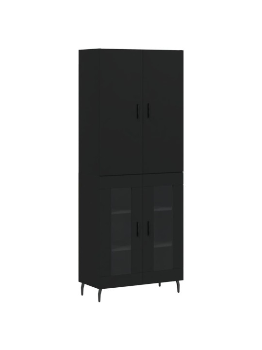 Skříň highboard černá 69,5 x 34 x 180 cm kompozitní dřevo