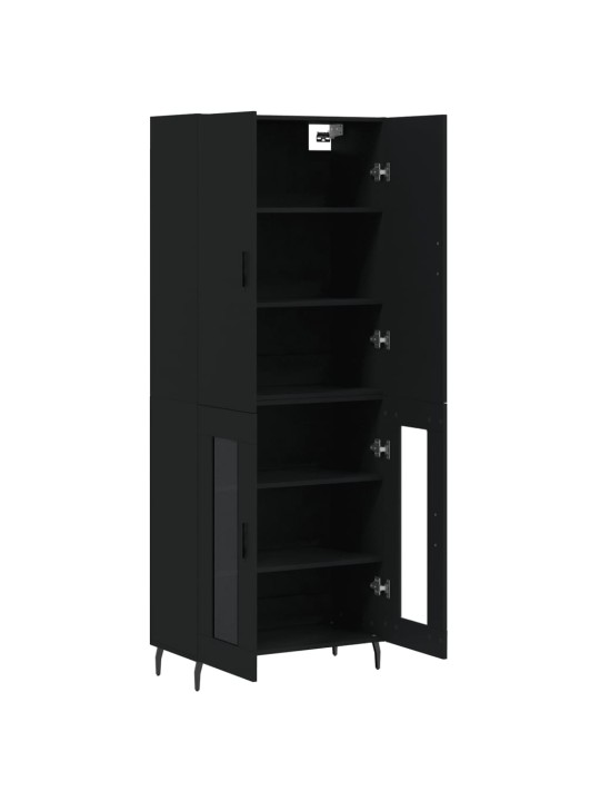 Skříň highboard černá 69,5 x 34 x 180 cm kompozitní dřevo