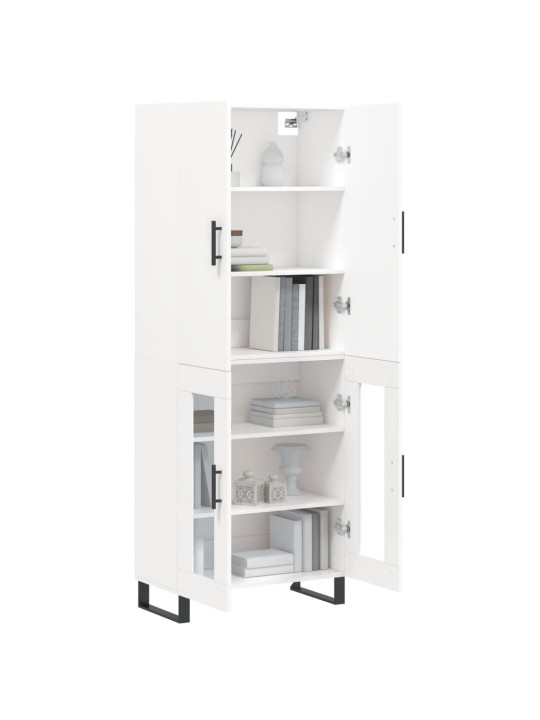 Skříň highboard bílá 69,5 x 34 x 180 cm kompozitní dřevo