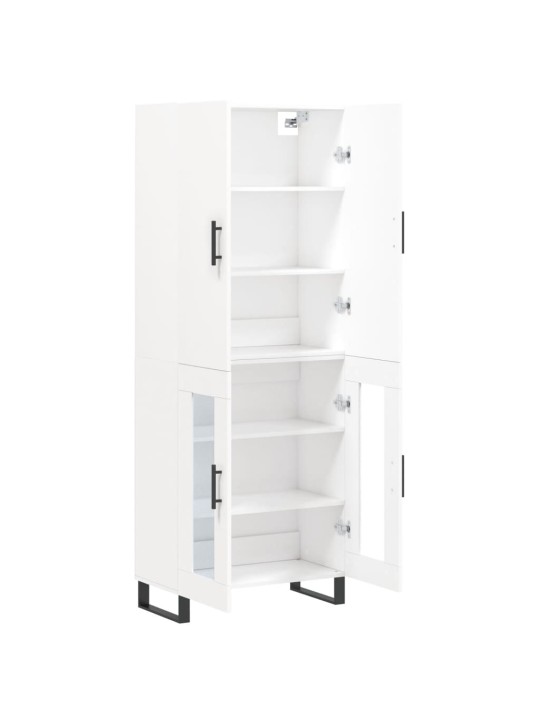 Skříň highboard bílá 69,5 x 34 x 180 cm kompozitní dřevo